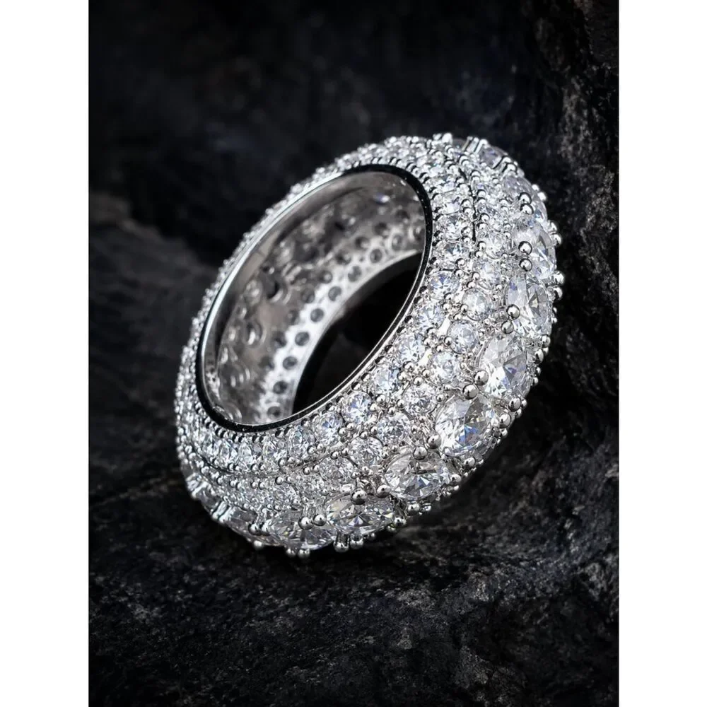 5 layer Diamond band ring